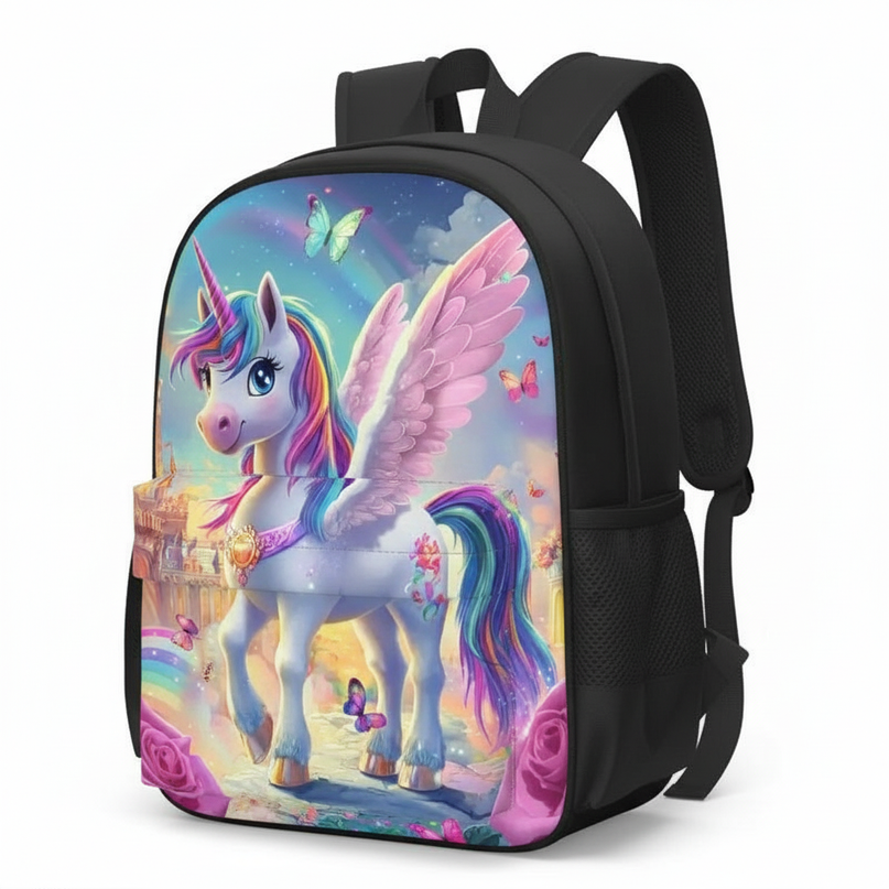 kids unicorn backpack - white-bg