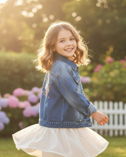 kids unicorn jacket - in-use