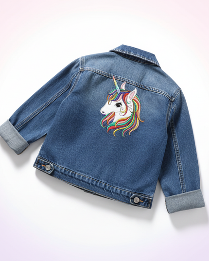 kids unicorn jacket - white-bg