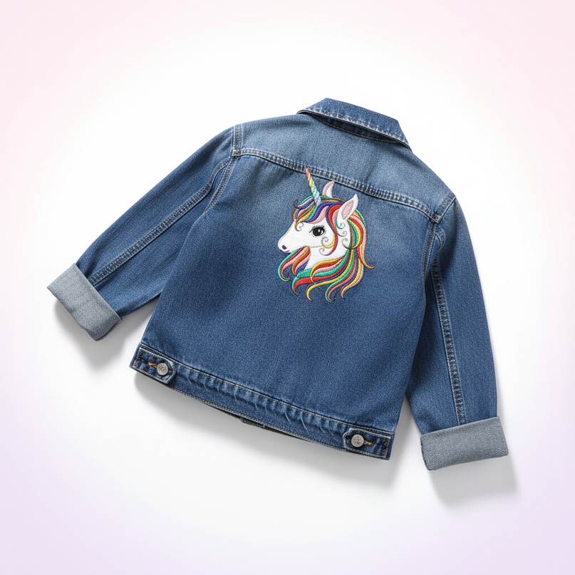 kids unicorn jacket - white-bg