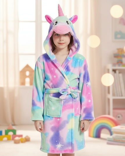 kids unicorn robe - lifestyle