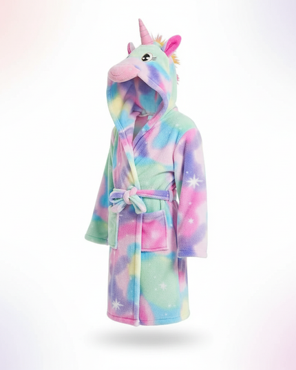 kids unicorn robe - white-bg