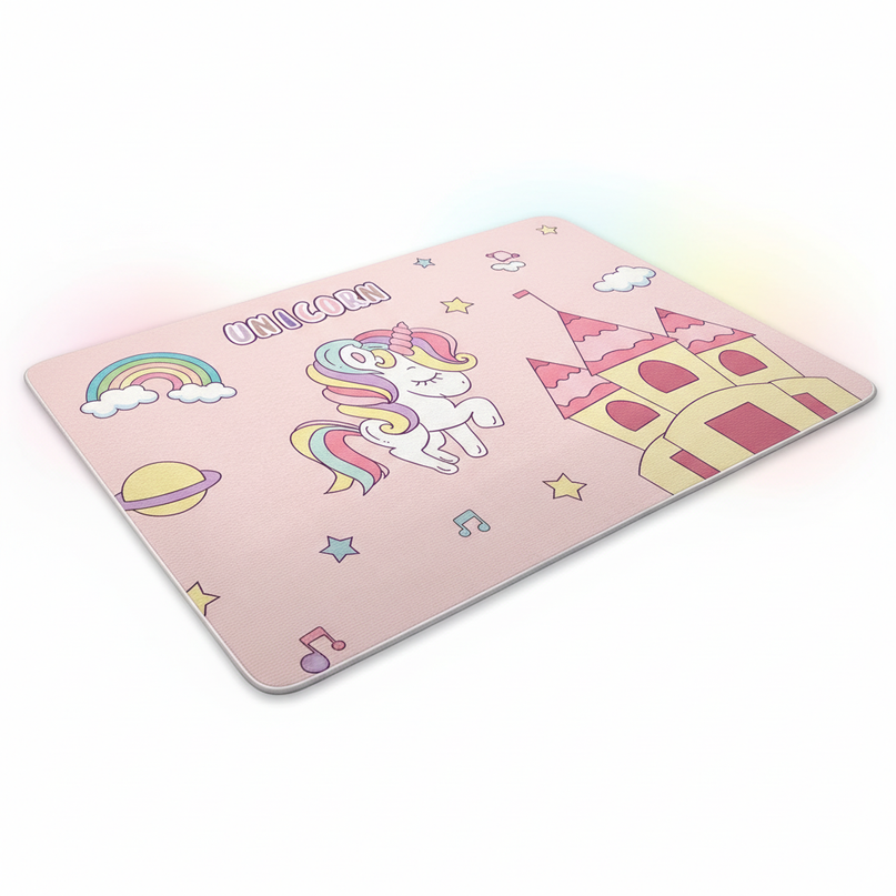kids unicorn rug - white-bg