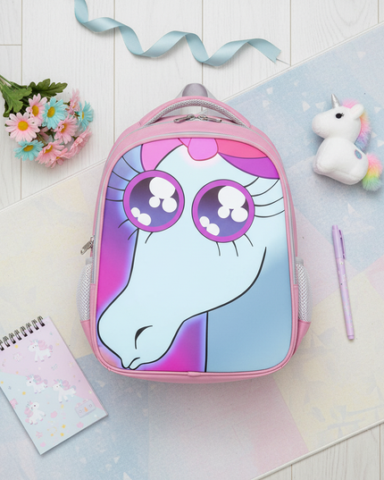 kids unicorn school backpack girls - flat-lay
