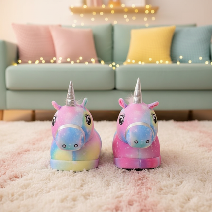 kids unicorn slippers led - lifestyle