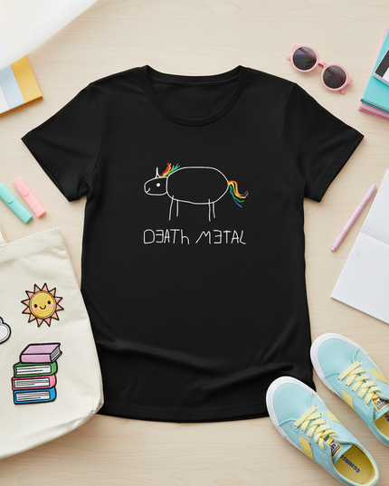 kindergarten unicorn shirt - flat-lay