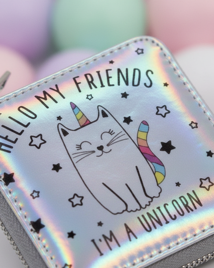 kitty unicorn wallet - detail