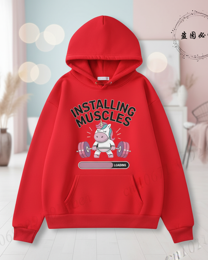 ladies unicorn hoodie - lifestyle