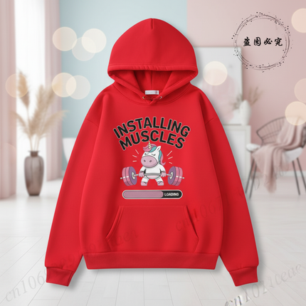 ladies unicorn hoodie - lifestyle