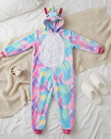 ladies unicorn onesie - flat-lay