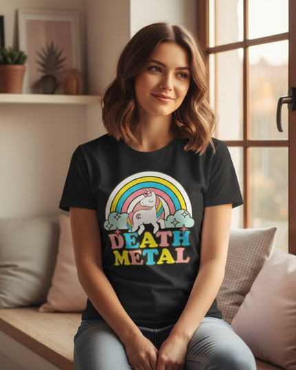 ladies unicorn shirt - in-use