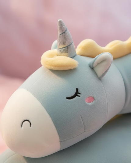 large plush stuffed animal unicorn - detail