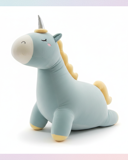 large plush stuffed animal unicorn - white-bg