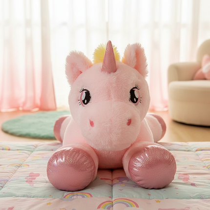 large rainbow unicorn plush doll - lifestyle