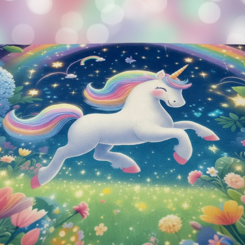 large unicorn blanket - detail