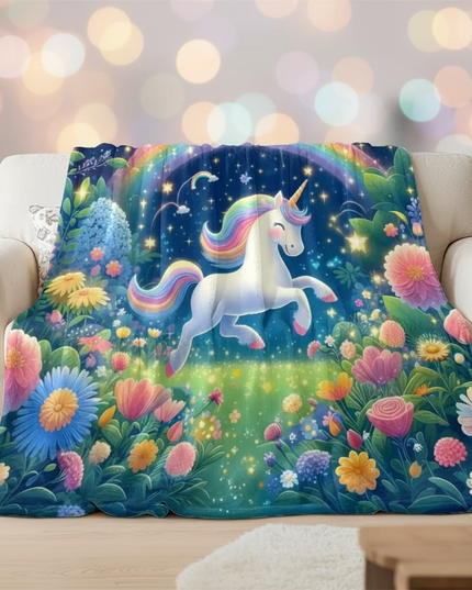 large unicorn blanket - lifestyle