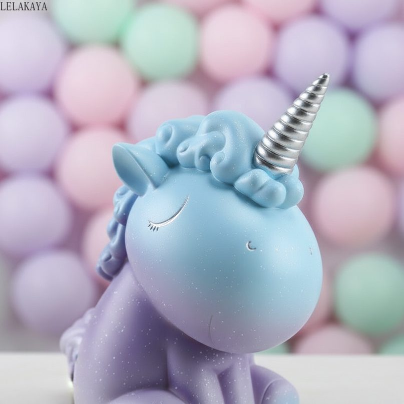 large unicorn piggy bank - detail