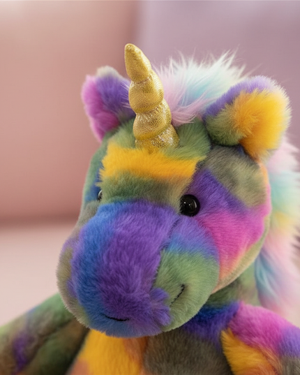large unicorn plush stuffed animal - detail