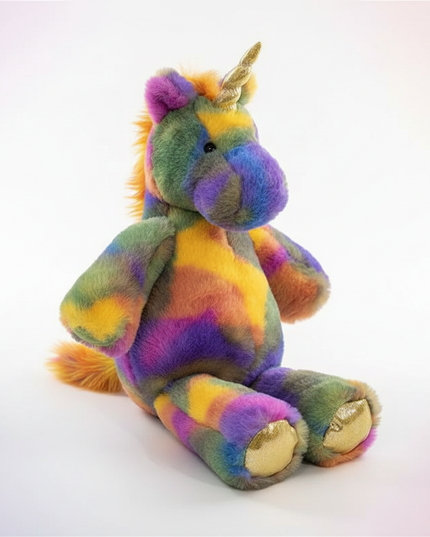 large unicorn plush stuffed animal - white-bg