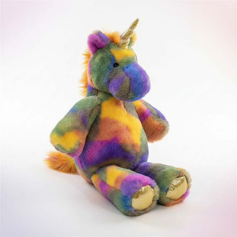 large unicorn plush stuffed animal - white-bg