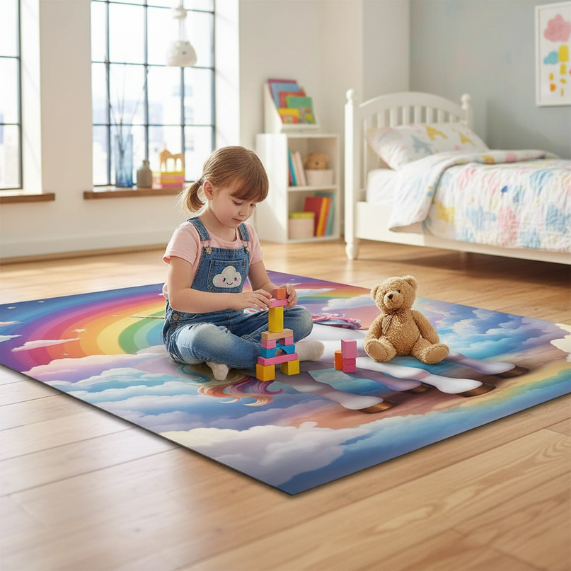 large unicorn rug - in-use