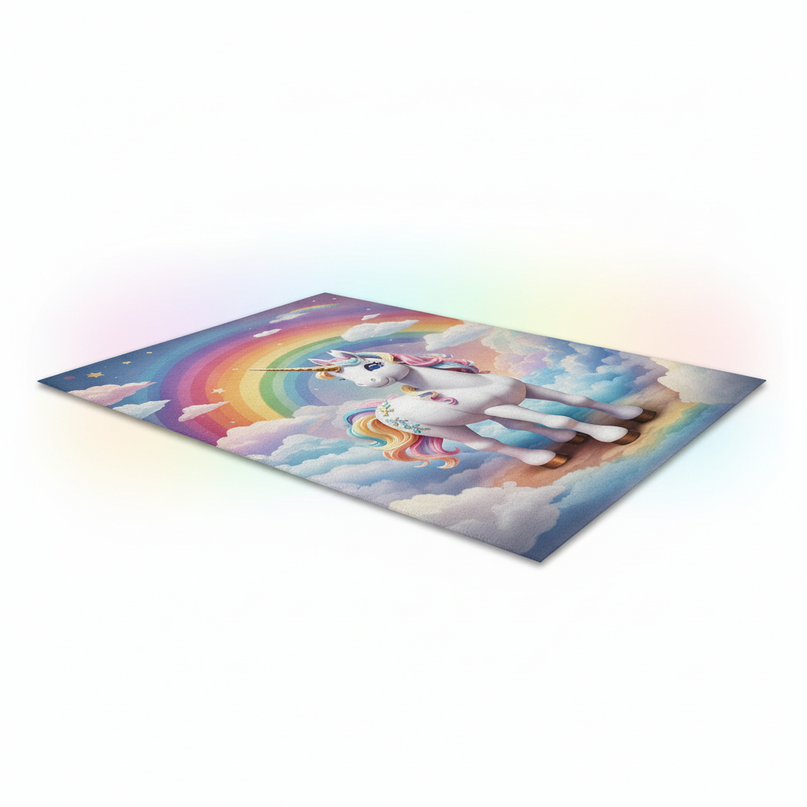 large unicorn rug - white-bg