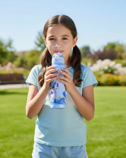 large unicorn water bottle - in-use