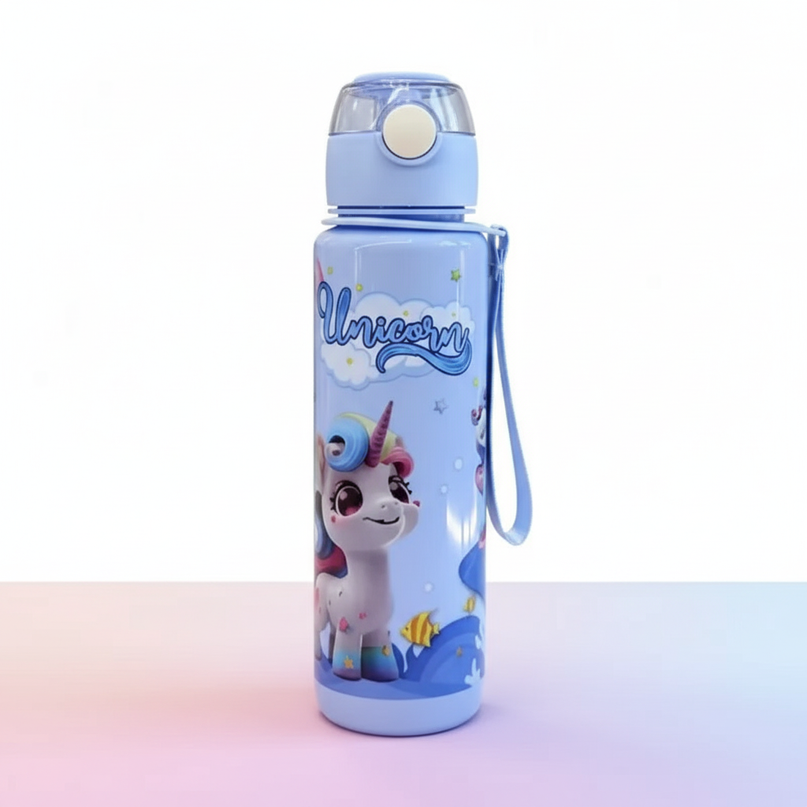 large unicorn water bottle - white-bg