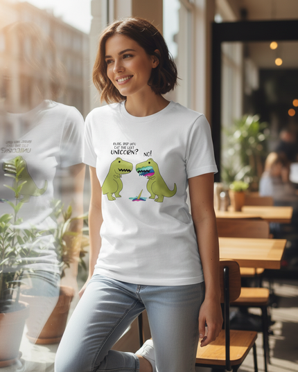 last unicorn dinosaur shirt - lifestyle