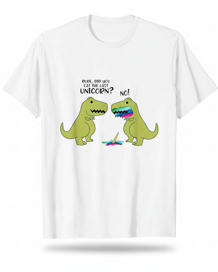 last unicorn dinosaur shirt - white-bg