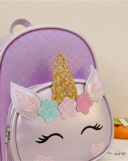 lavender unicorn backpack custom - detail