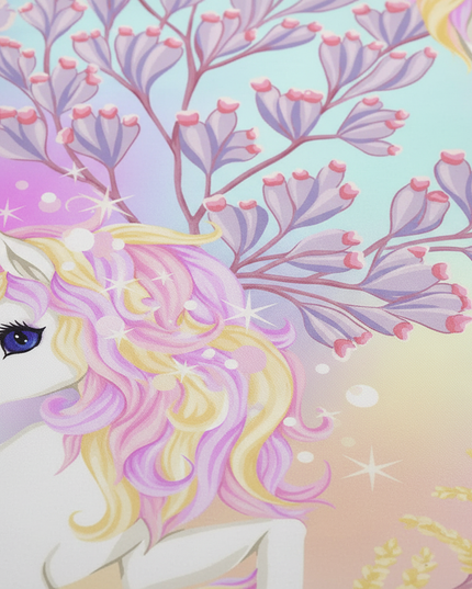 lavender unicorn bedding - detail
