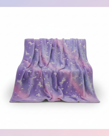 lavender unicorn blanket - white-bg