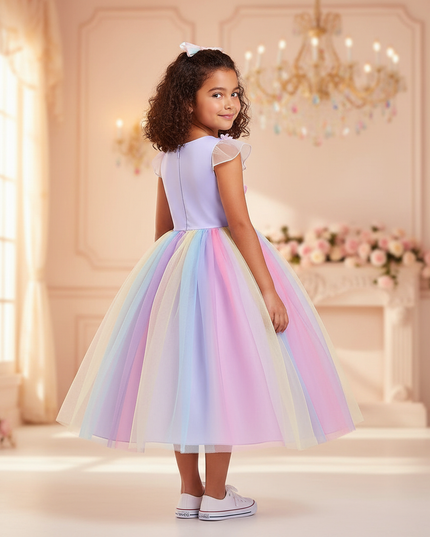 lavender unicorn costume dress - back