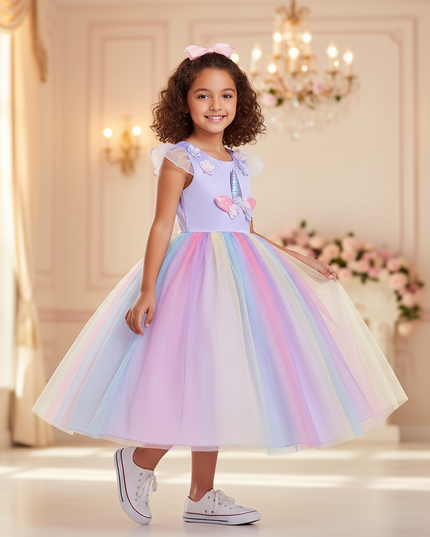 lavender unicorn costume dress - front
