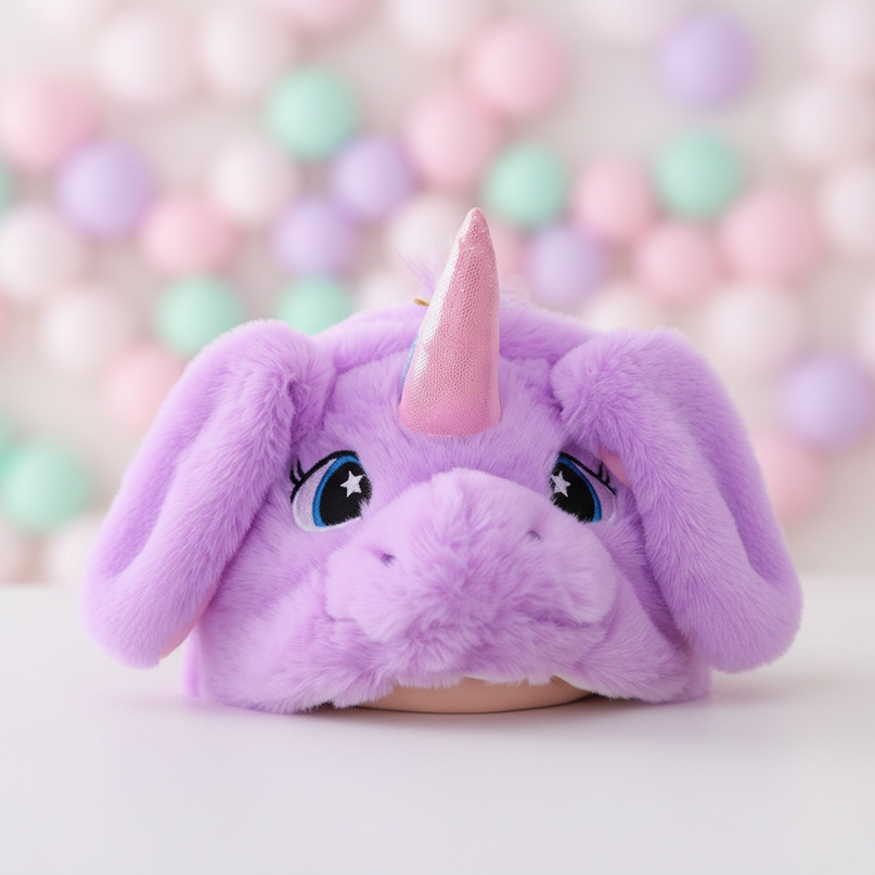 lavender unicorn hat - lifestyle