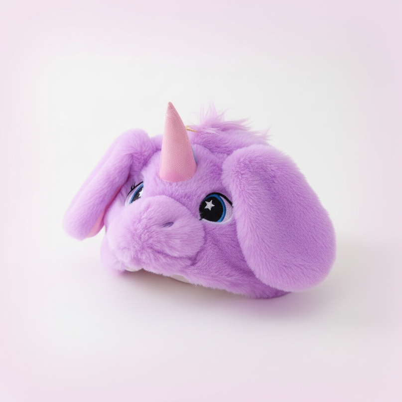 lavender unicorn hat - white-bg