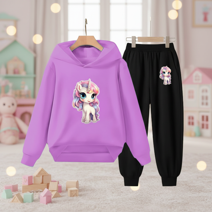 lavender unicorn hoodie kids - lifestyle