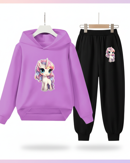 lavender unicorn hoodie kids - white-bg
