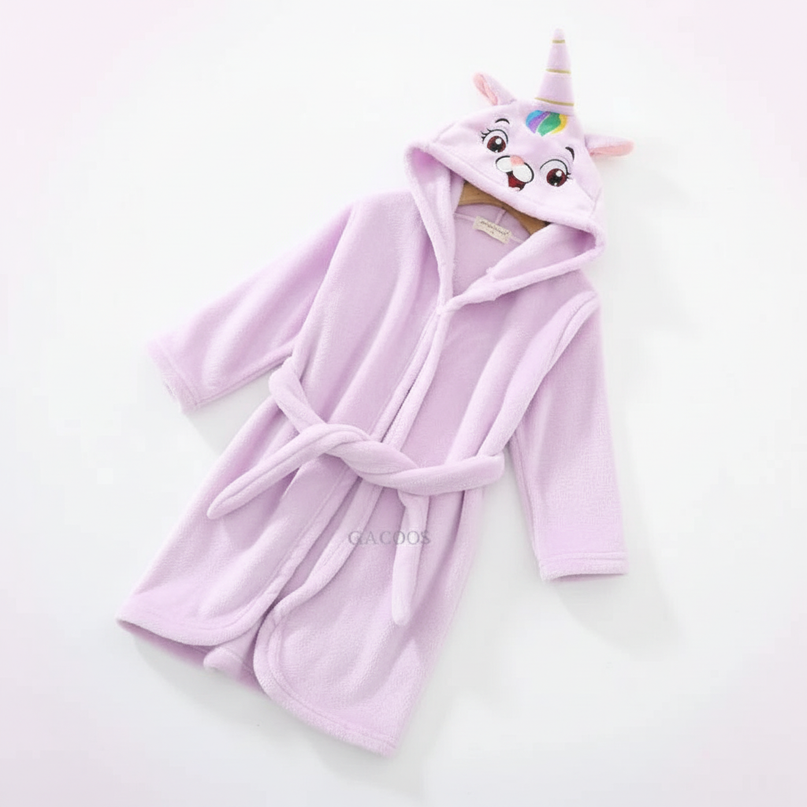 lavender unicorn robe - white-bg