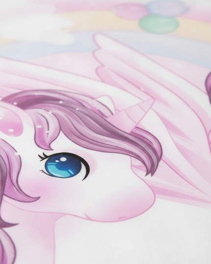 lavender winged unicorn bedding - detail