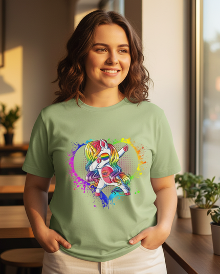lgbt unicorn shirt - in-use