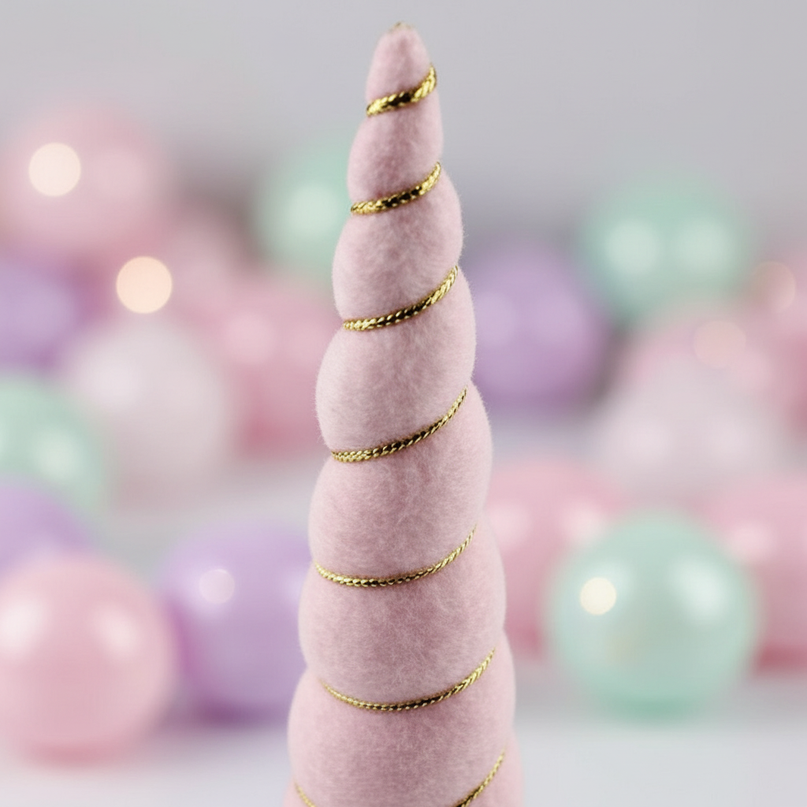 light pink unicorn horn - detail