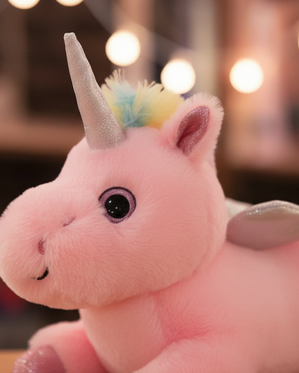 light up plush unicorn - detail
