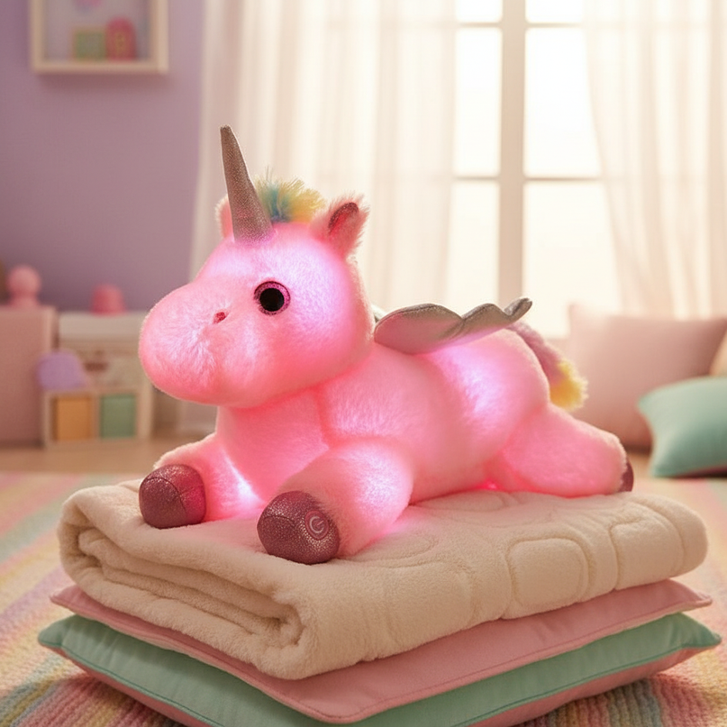 light up plush unicorn - lifestyle
