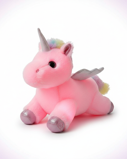 light up plush unicorn - white-bg