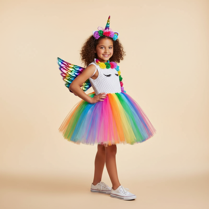 light up unicorn dress - front