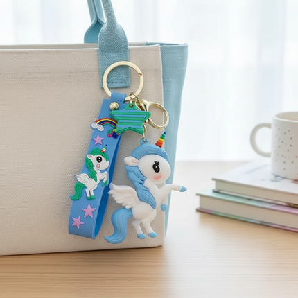 light up unicorn keychain - lifestyle