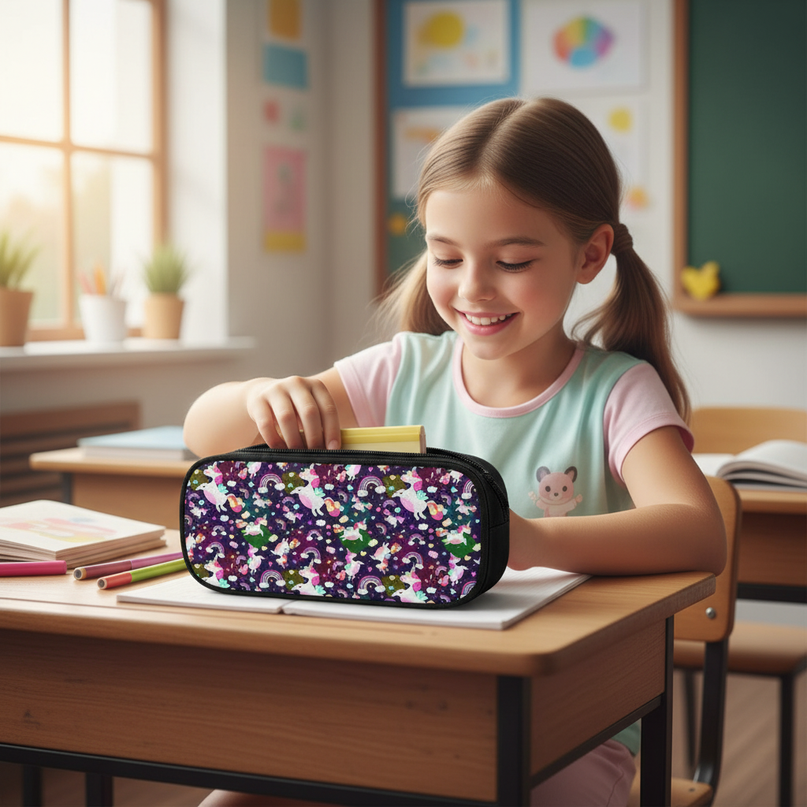 like a unicorn pencil case - in-use