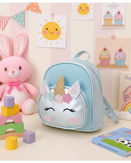 little girl unicorn backpack - lifestyle